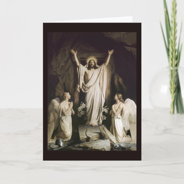 Tarjeta Festiva Resurrección en la tumba (Anverso)