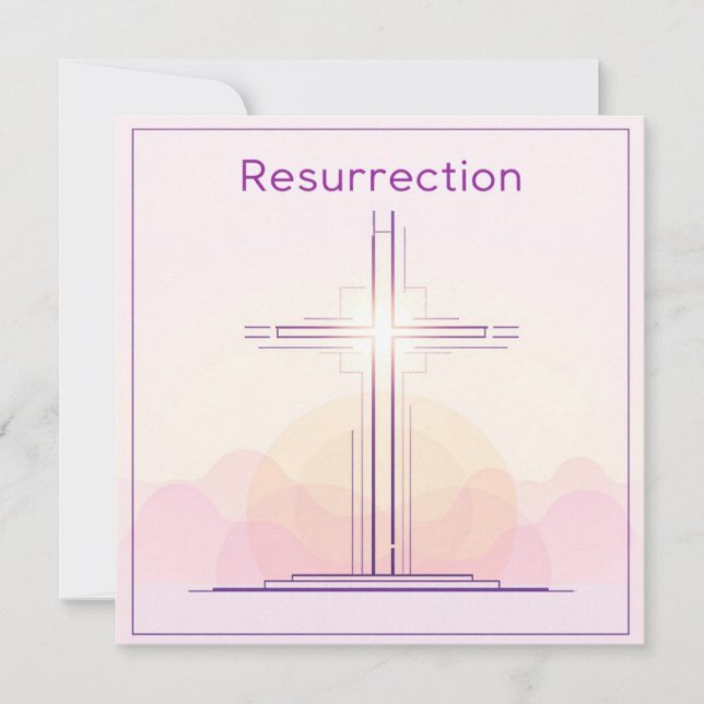 Tarjeta Festiva Resurrección Jesús Cristiano (Anverso)