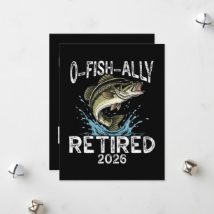 Tarjeta Festiva Retirado O-Fish-Ally 2026 Humor Divertido