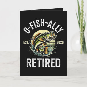 Tarjeta Festiva Retirado O-Fish-Ally 2026 Pescador Pesca