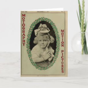 Tarjeta Festiva Retrato de actor infantil Baby Lillian Wade 1912 l