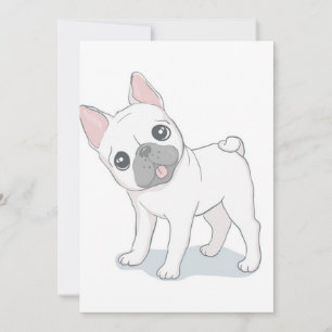 Tarjeta Festiva Retrato de Bulldog francés lindo Perro Lover