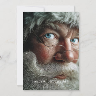 Tarjeta Festiva Retrato de cerca de Santa Claus