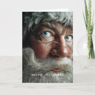 Tarjeta Festiva Retrato de cerca de Santa Claus