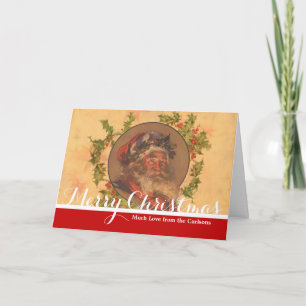 Tarjeta Festiva Retrato de época de los Navidades de Santa Claus