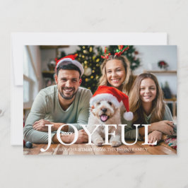 Tarjeta Festiva Retrato de Familia Alegre Minimalista Boho Foto