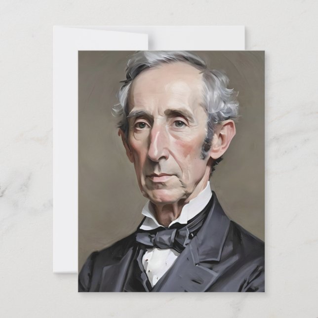 Tarjeta Festiva Retrato De John Tyler (Anverso)