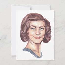 Tarjeta Festiva Retrato de Lauren Bacall