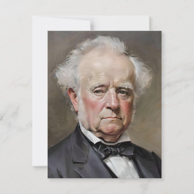 Tarjeta Festiva Retrato De Martin Van Buren (Anverso)