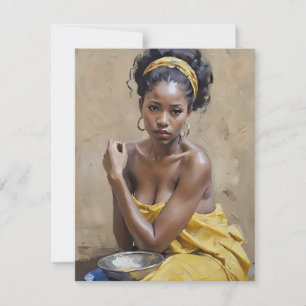 Tarjeta Festiva Retrato de mujer africana L