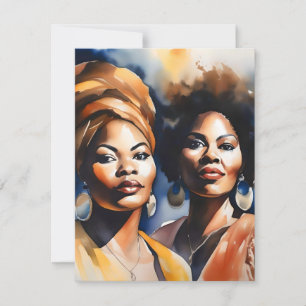 Tarjeta Festiva Retrato de mujer africana M