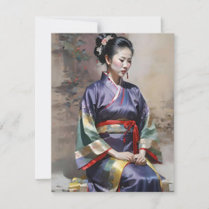 Tarjeta Festiva Retrato de mujer china Han E