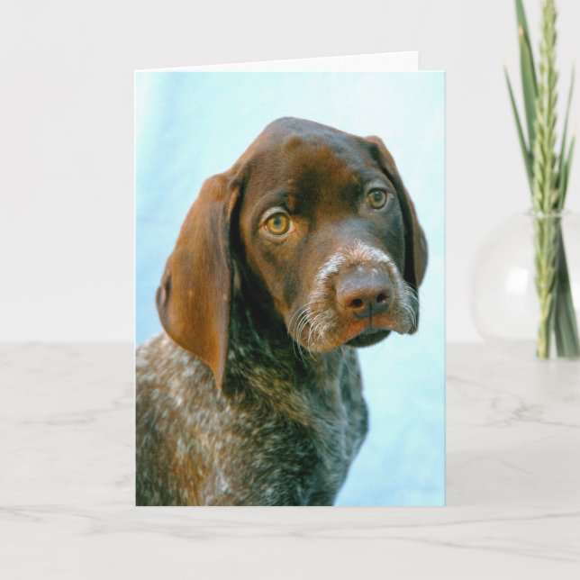 Tarjeta Festiva Retrato de un perro (Anverso)