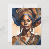 Retrato E de mujer africana