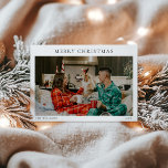 Tarjeta Festiva Retrato familiar moderno de Navidades mínimos<br><div class="desc">Tarjeta de vacaciones de retrato familiar moderno para Navidades mínimos</div>