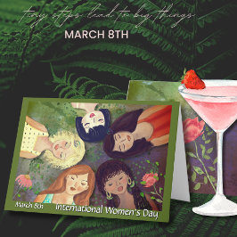 Tarjeta Festiva Retrato multiétnico del Día Internacional de la Mu