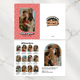 Tarjeta Festiva Retro "Año en Revisión" de Fotos Destacadas de la 