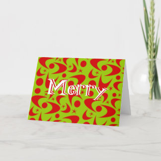 Tarjeta Festiva Retro Boomerangs