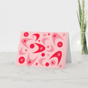 Tarjeta Festiva Retro Boomerangs