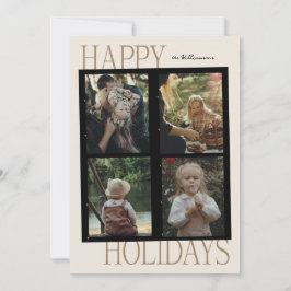 Tarjeta Festiva Retro-Film Inspired Holiday Photo Card