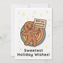 Tarjeta Festiva Retro Gingy Christmas Card – Cute Holiday Greeting