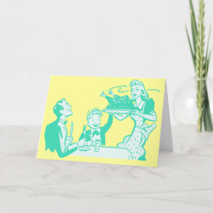Tarjeta Festiva Retro Housewife