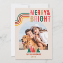 Retro Merry Bright Arch 4 Photo Navidades