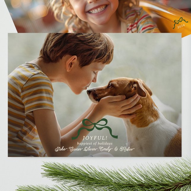 Tarjeta Festiva retro moderno navidades verdes de moda foto de arc (Subido por el creador)