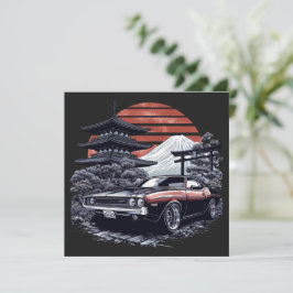 Tarjeta Festiva Retro Muscle Car