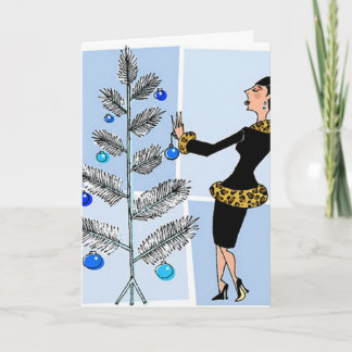 Tarjeta Festiva retro-navidad