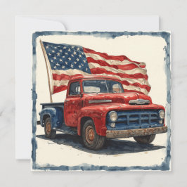 Tarjeta Festiva Retro Patriot Auto: Gloria Vintage