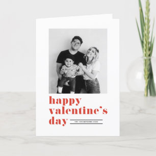 Tarjeta Festiva Retro Rojo Negrita Typography El día de San Valent