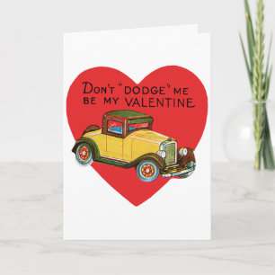 Tarjeta Festiva Retro San Valentín, No te escapes, ¡Sé mi Valentín