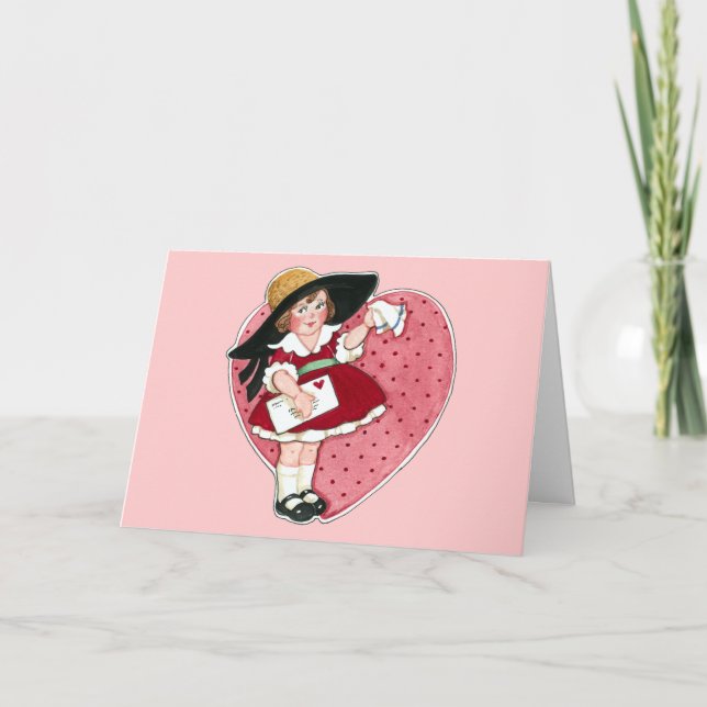Tarjeta Festiva Retro Valentine (Anverso)