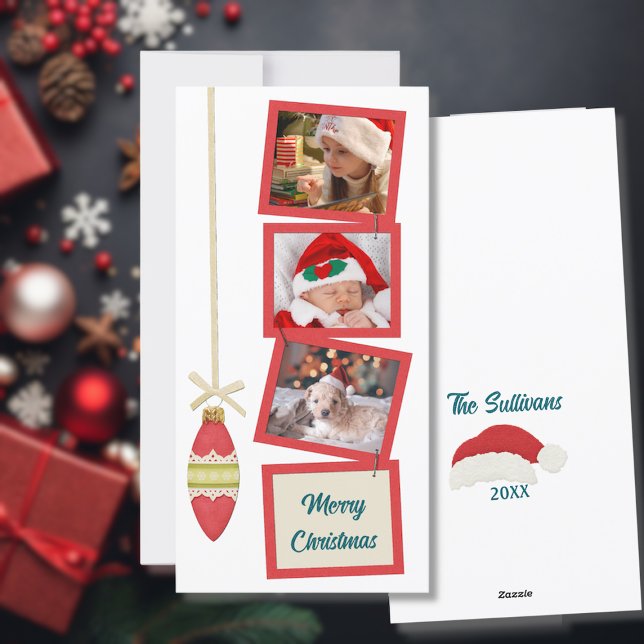 Tarjeta Festiva Retro Vibe 3 Foto Blanco (Subido por el creador)