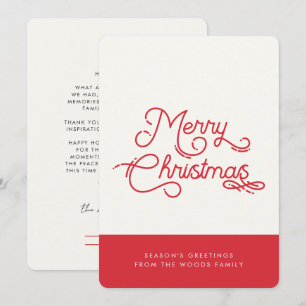 Tarjeta Festiva Retro vintage color personalizado simple Feliz Nav