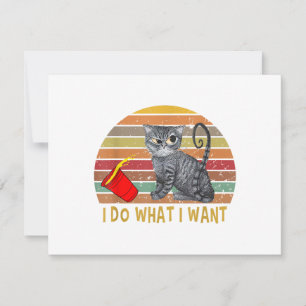 Tarjeta Festiva Retro Vintage Hago Lo Que Quiero A Mis Amantes Del