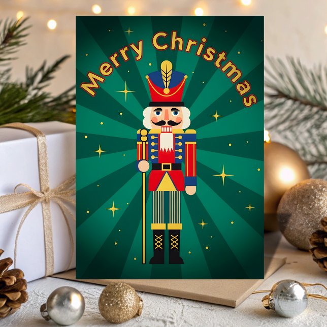 Tarjeta Festiva Retro Vintage Nutcracker Magic Christmas (Subido por el creador)