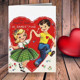 Tarjeta Festiva Retro Vintage Personalizado bailarín El día de San