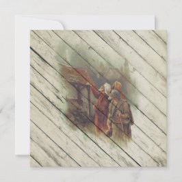 Tarjeta Festiva Retro | Vintage Religiosos Navidades