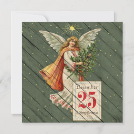 Tarjeta Festiva Retro | Vintage Religiosos Navidades