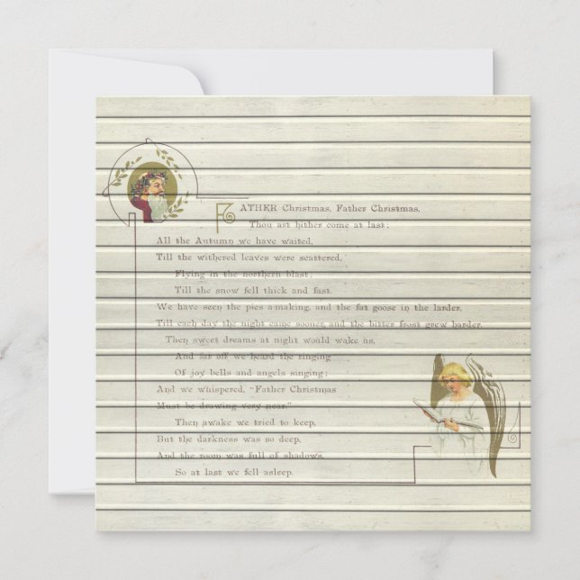 Tarjeta Festiva Retro | Vintage Religiosos Navidades (Anverso)