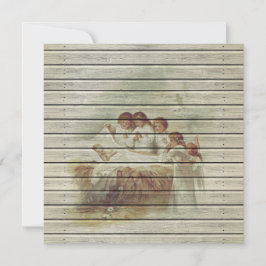 Tarjeta Festiva Retro | Vintage Religiosos Navidades