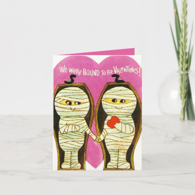 Tarjeta Festiva retro vintage Valentine mmy add sentiment (Anverso)