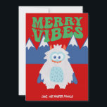 Tarjeta Festiva Retro Yeti Jóvenes sinceros sin foto<br><div class="desc">¿Eres yeti para los Navidades? Esta fantástica tarjeta de Navidades cuenta con un diseño yeti ilustrado a mano festivo con divertidos tipos de letra retro. Personalizar fácilmente estas tarjetas mediante la función de personalización.</div>