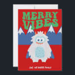 Tarjeta Festiva Retro Yeti Jóvenes sinceros sin foto<br><div class="desc">¿Eres yeti para los Navidades? Esta fantástica tarjeta de Navidades cuenta con un diseño yeti ilustrado a mano festivo con divertidos tipos de letra retro. Personalizar fácilmente estas tarjetas mediante la función de personalización.</div>