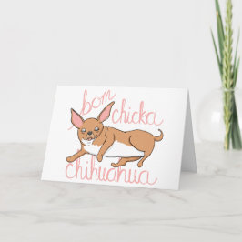 Tarjeta Festiva Retruécano divertido del perro de la chihuahua de