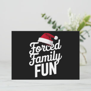 Tarjeta Festiva Reunión de fiesta familiar forzada sarcástica de N