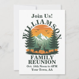 Tarjeta Festiva Reunión Rustica de Familia Salvaje