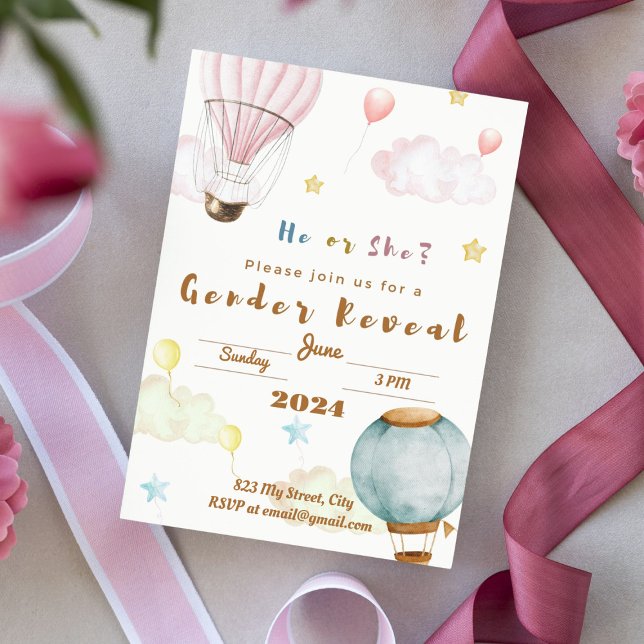 Tarjeta Festiva Revelación de Género de Nombre Personalizado 2024 (Subido por el creador)